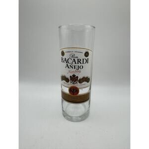 Vintage Bacardi Carta Blanca Legendario Highball Glasses Water Tumbler